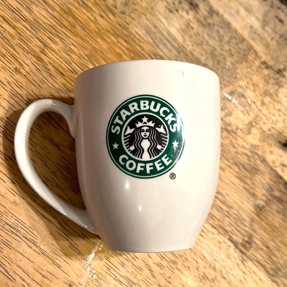 STARBUCKS COFFEE White mug green classic logo 2007 Tea Java Drink